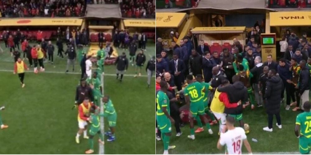 A collage of the dramatic scenes at the AFCON 2025 final.